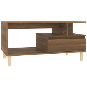 vidaXL Coffee Table | Brown Oak | Engineered wood | 90x49x45 cm | Coffee Table