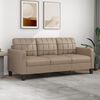 vidaXL 3-Seater Sofa Cappuccino 180 cm Faux Leather