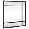 vidaXL Wall Mirror Black 30x30 cm Square Iron
