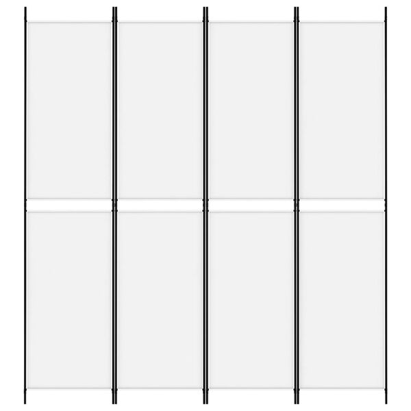 vidaXL 4-Panel Room Divider White 200x220 cm Fabric