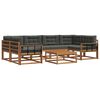vidaXL Outdoor Sofa Set 7 pcs Natural and Anthracite
