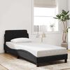 vidaXL Bed Frame with Headboard "Dover" Black 90x190 cm Velvet