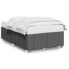 vidaXL Bed Frame without Mattress Dark Grey Double Fabric
