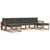 vidaXL Outdoor Sofa Set 6 pcs Natural and Anthracite