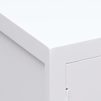vidaXL Bedside Cabinet White 38x28x52 cm Paulownia Wood