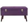 vidaXL Bench with Storage Compartment Purple 80 cm Velvet