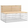 vidaXL Garden Bench Gabion Design 103x70x65 cm Solid Wood Pine