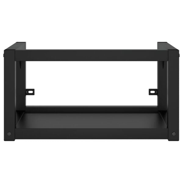vidaXL Bathroom Washbasin Frame with Built-in Basin Black Iron