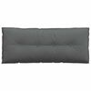 vidaXL Back Pillow Dark Grey 120 x 19 x 50 cm Fabric