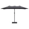 vidaXL Garden Parasol Anthracite 385 x 209 x 244 cm Polyester