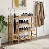 vidaXL Shoe Rack with Shelf Natural 88 x 27 x 80 cm Bamboo