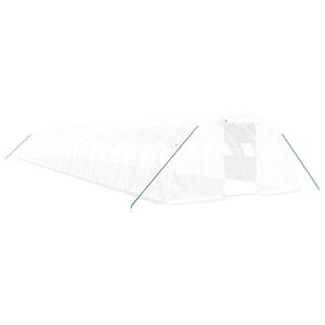 vidaXL Greenhouse with Steel Frame White 80 m&sup2; 20x4x2 m