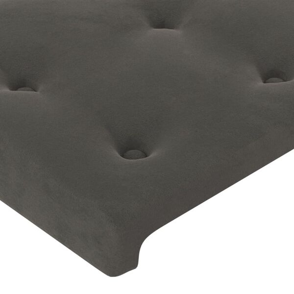 vidaXL Headboards Dark Grey 144x5x78/88 cm Velvet