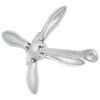 vidaXL Folding Anchor Silver 4 kg Hot Dip Galvanized Cast Iron