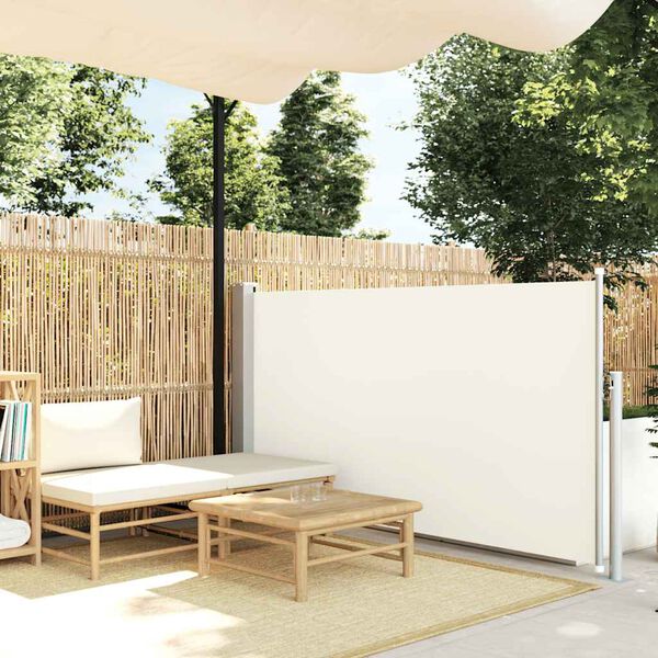vidaXL Retractable Side Awning 120 x 300 cm Cream