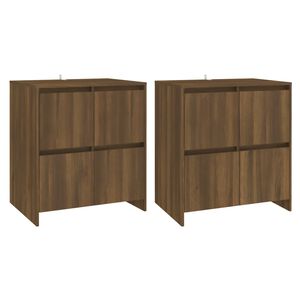vidaXL Sideboard | Brown Oak | Engineered Wood | Large | Sideboard | Rectangular