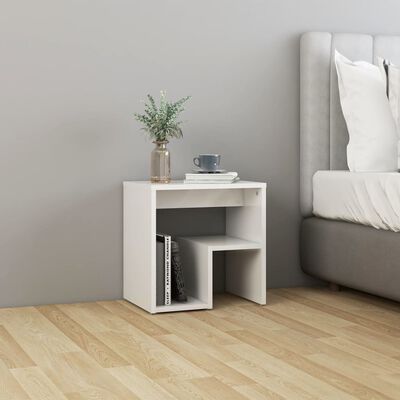 vidaXL Bed Cabinet High Gloss White 40x30x40 cm Engineered Wood