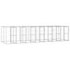 vidaXL Outdoor Dog Kennel Galvanised Steel 16,94 m&sup2;