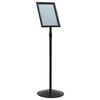 vidaXL Pedestal Poster Stand A3 PVC and Steel Black