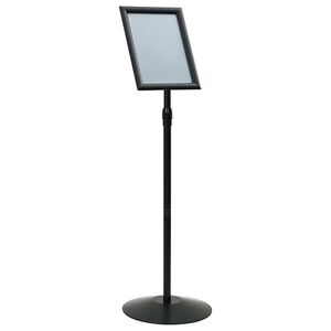 vidaXL Pedestal Poster Stand A3 PVC and Steel Black