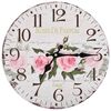 vidaXL Vintage Floral Wall Clock | Multicolour | MDF | Small | Decorative Inlays