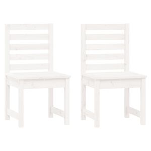 vidaXL Garden Chairs 2 pcs White 50x48x91.5 cm Solid Wood Pine