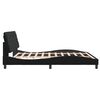 vidaXL Bed Frame with LED without Mattress Black 180x200 cm Velvet