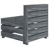 vidaXL Garden Pallet Sofa Wood Grey