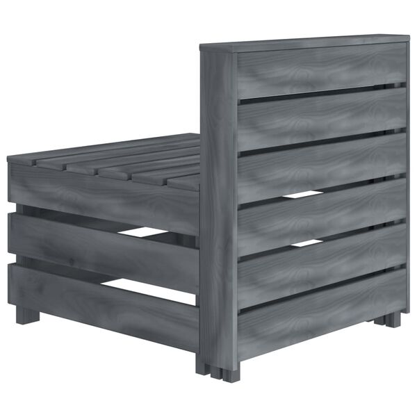 vidaXL Garden Pallet Sofa Wood Grey