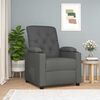 vidaXL Recliner Chair Dark Grey Fabric
