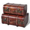 vidaXL Storage Box | Brown | Plywood | Large and Small | Storage Trunk