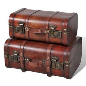 vidaXL Storage Box | Brown | Plywood | Large and Small | Storage Trunk