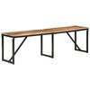 vidaXL Bench | Natural wood and black iron frame | Solid mango wood