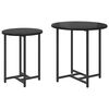 vidaXL Side Table Set 2 pcs Black Oak 50 x 50 x 50 cm