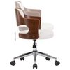 vidaXL Swivel Dining Chairs 4 pcs White Bent Wood and Faux Leather
