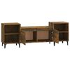 vidaXL TV Cabinet Smoked Oak 160x35x55 cm Engineered Wood