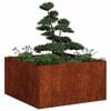 vidaXL Planter Rusty 80x80x40 cm Weathering Steel