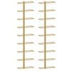 vidaXL Wall-mounted Wine Rack for 9 Bottles 2 pcs Gold Iron