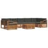 vidaXL Outdoor Sofa Set with Cushion 8 pcs Natural and Anthracite