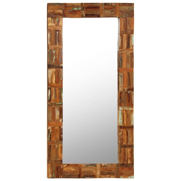 vidaXL Wall Mirror Solid Reclaimed Wood 60x120 cm
