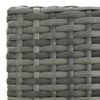 vidaXL Garden Bar Stools with Cushions 4 pcs Grey Poly Rattan