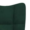 vidaXL Rocking Chair Dark Green Velvet