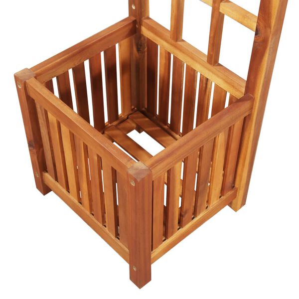 vidaXL Garden Arch with Planter Solid Acacia Wood 180x40x218 cm