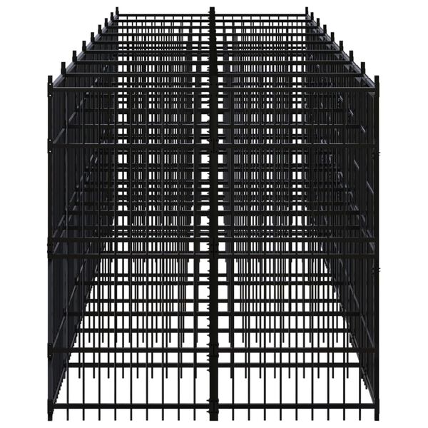 vidaXL Outdoor Dog Kennel Steel 14.75 m&sup2;