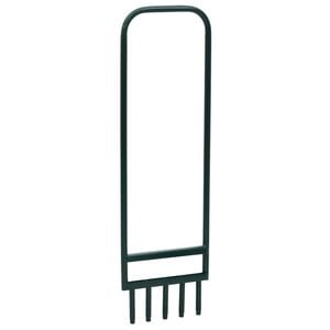 vidaXL Lawn Aerator with 5 Hollow Tines Green Powder-coated Steel