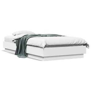 vidaXL Bed Frame without Mattress White 90x190 cm Engineered Wood