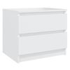 vidaXL Bed Cabinet White 50x39x43,5 cm Engineered Wood