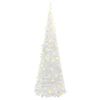 vidaXL Artificial Christmas Tree Pop-up 100 LEDs White 150 cm