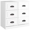 vidaXL Sideboards 2 pcs High Gloss White Engineered Wood