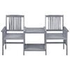 vidaXL Garden Chairs with Tea Table and Cushions Solid Acacia Wood
